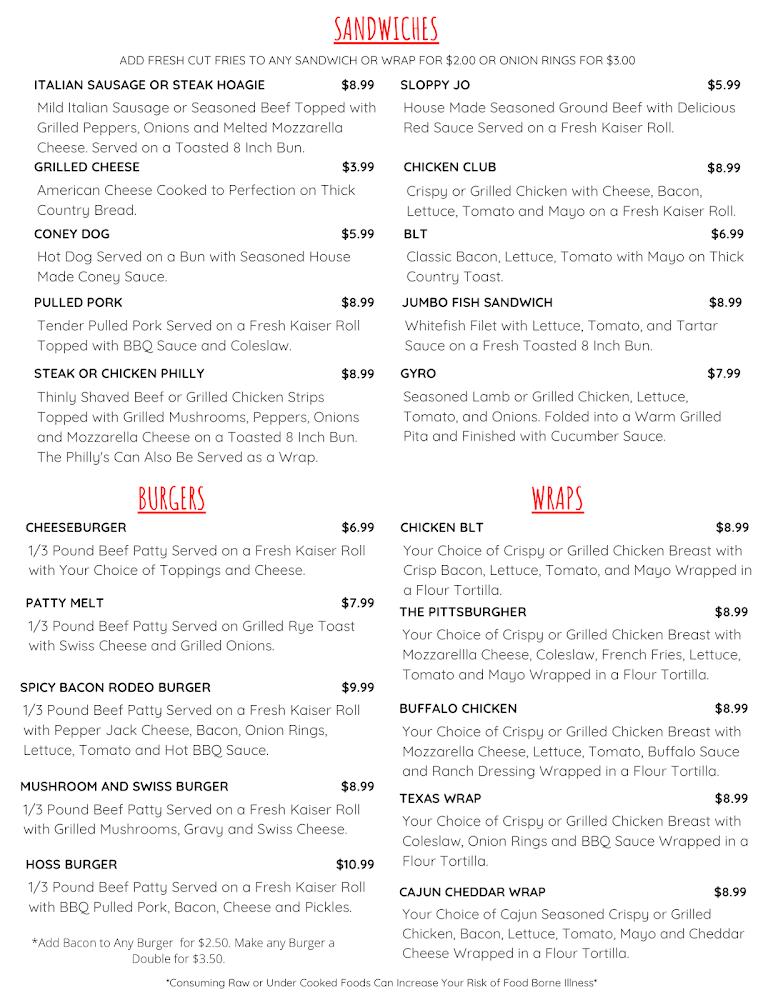 Westfall's Family Restaurant Menu image 4